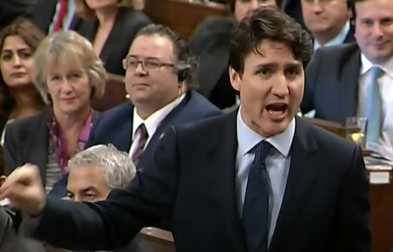 Justin Trudeau au parlement canadien. Capture d'écran chaîne parlementaire