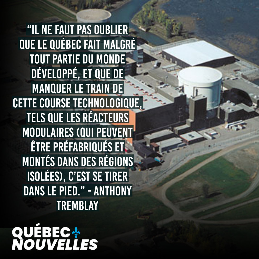 Il est nécessaire de développer le nucléaire au Québec dans un contexte de pénurie d’électricité