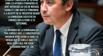 Ingérence chinoise au Canada : Le député Michael Chong est sur le point de passer en audition devant le Congrès américain.