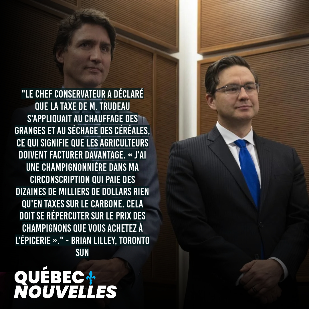 Pierre Poilievre tente une nouvelle fois de faire plier Justin Trudeau sur la question de la taxe carbone.