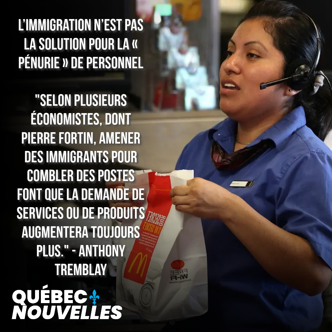 Pénurie de main-d'oeuvre: Le milieu économique craint que l'immigration ne  suffise pas - 20 minutes