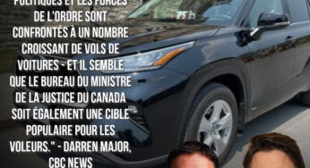 La voiture de fonction du ministre de la Justice volée pour la troisième fois