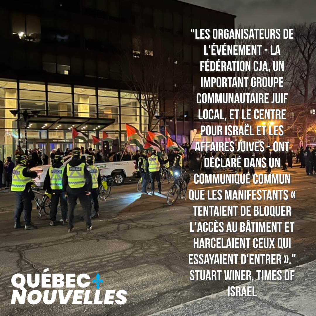 Des manifestants pro-palestiniens scandent des slogans antisémites à Montréal devant le Musée de l’Holocauste