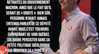 Visite de Gabriel Attal au Québec : QS démontre une fois de plus être incompétent à prendre le pouvoir