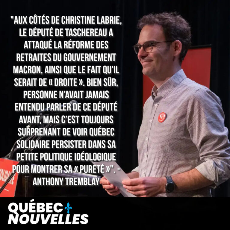Visite de Gabriel Attal au Québec : QS démontre une fois de plus être incompétent à prendre le pouvoir
