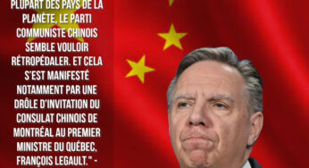 La Chine ouvre ses portes aux politiciens affaiblis comme François Legault