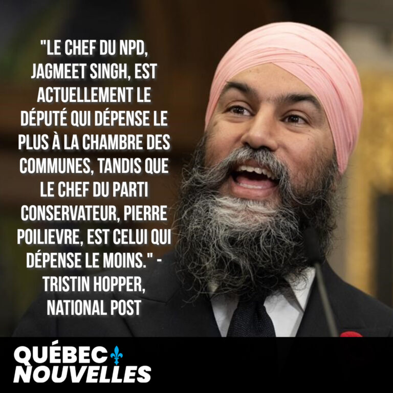Jagmeet Singh est le député canadien le plus cher, Pierre Poilievre le moins cher