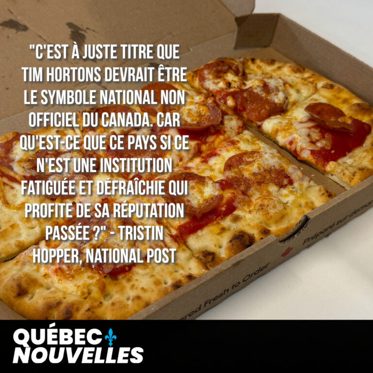 Pizza Tim Hortons : « Je suis l'incarnation du déclin canadien »