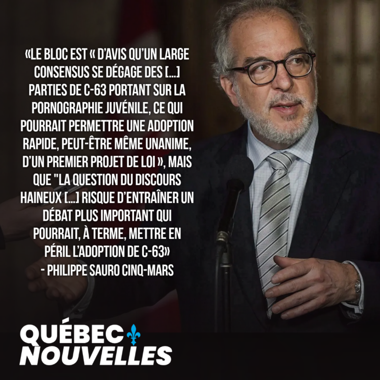 C-63 et liberté d'expression : le Bloc québécois demande que la loi soit scindée en deux