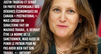 Chrystia Freeland est-elle vraiment le plus gros problème du gouvernement Trudeau?