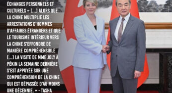 Pendant que Mélanie Joly souhaite rétablir des relations « saines et stables » avec la Chine, le Parti communiste ordonne au Canada de se soumettre comme un chien