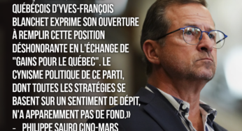 Le cynisme politique malsain du Bloc