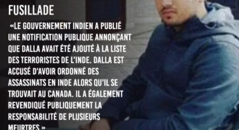 Le terroriste le plus recherché par l’Inde arrêté au Canada après une fusillade