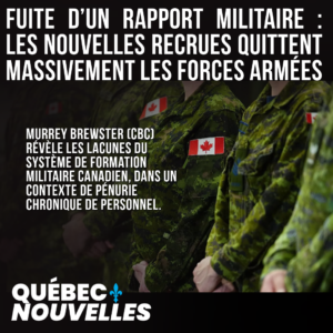 Fuite d’un rapport militaire : les nouvelles recrues quittent massivement les Forces armées