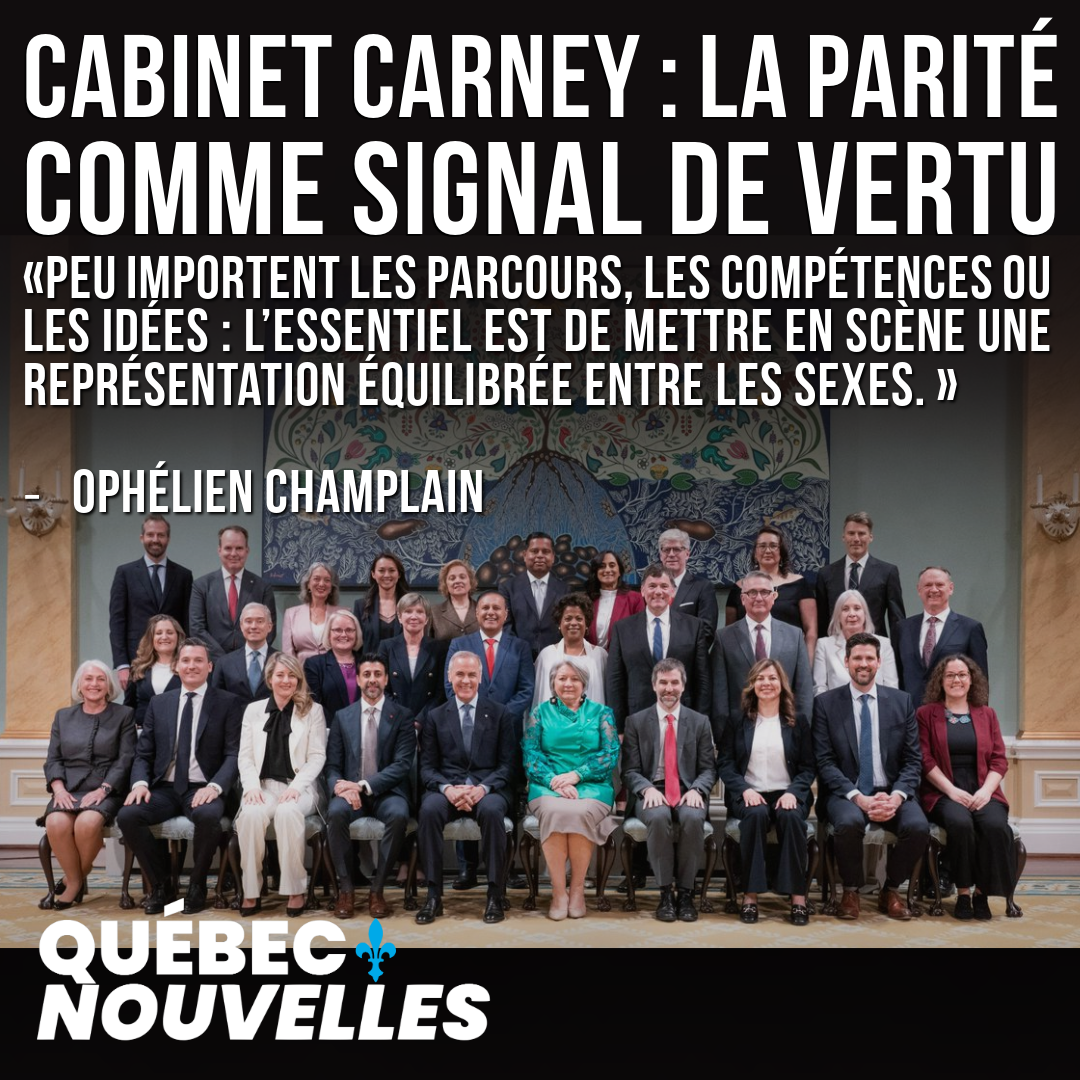 Cabinet Carney : la parité comme signal de vertu